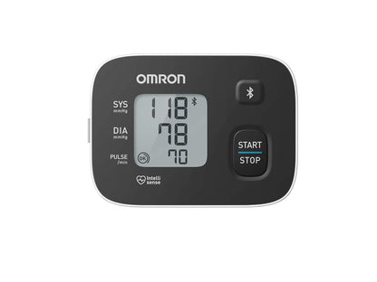 OMRON Baumanómetro automático de muñeca RS3 Intelli IT (HEM-6161T-E) con conectividad OMRON connect