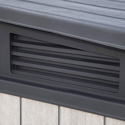 Keter Cobertizo de almacenamiento para exteriores, color gris y negro