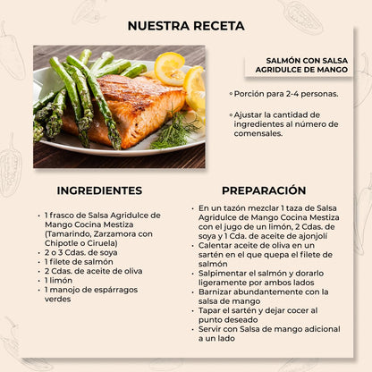 Salsa Agridulce de Mango Cocina Mestiza 525g