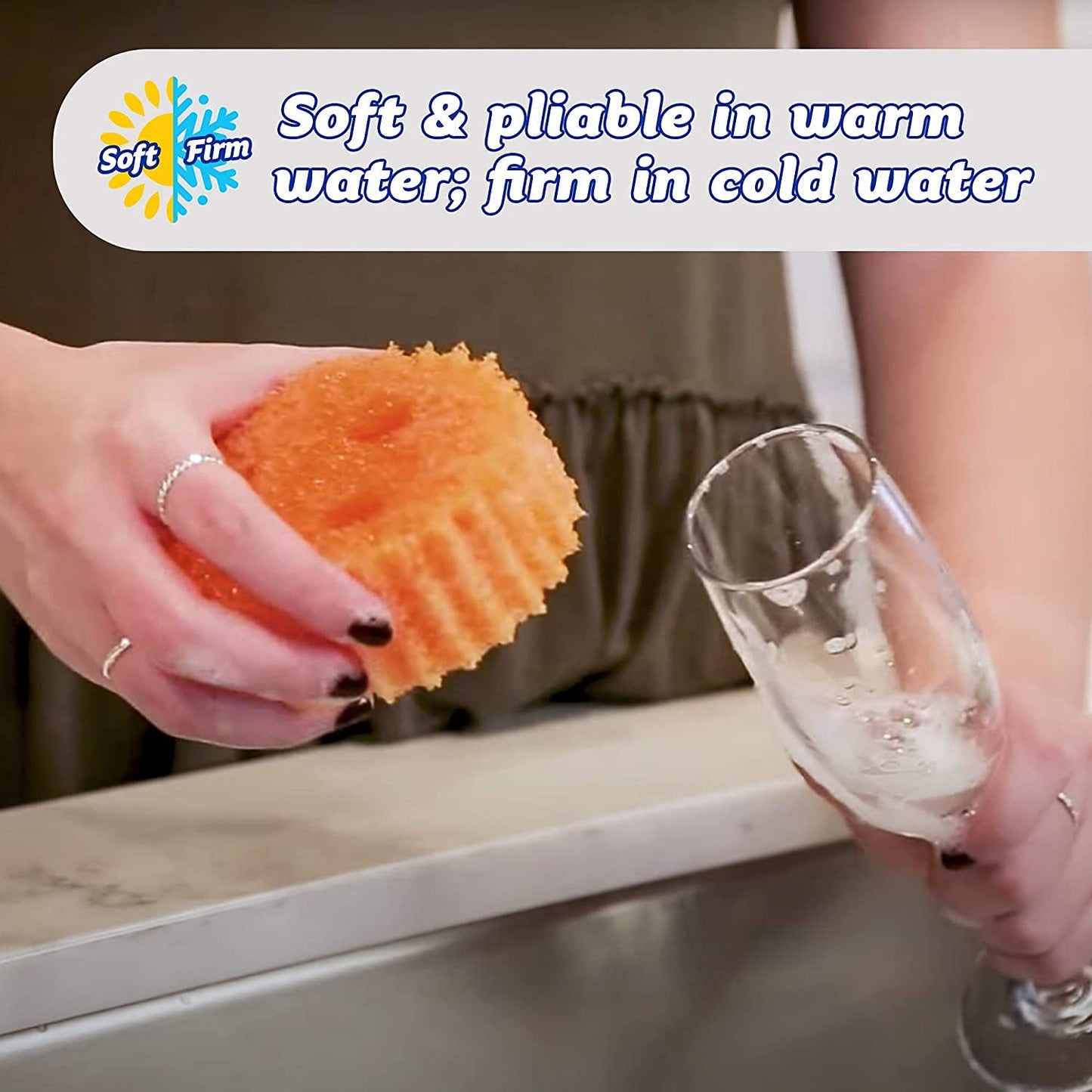 Scrub Daddy - Paquete de 8 unidades en diferentes colores, flexible