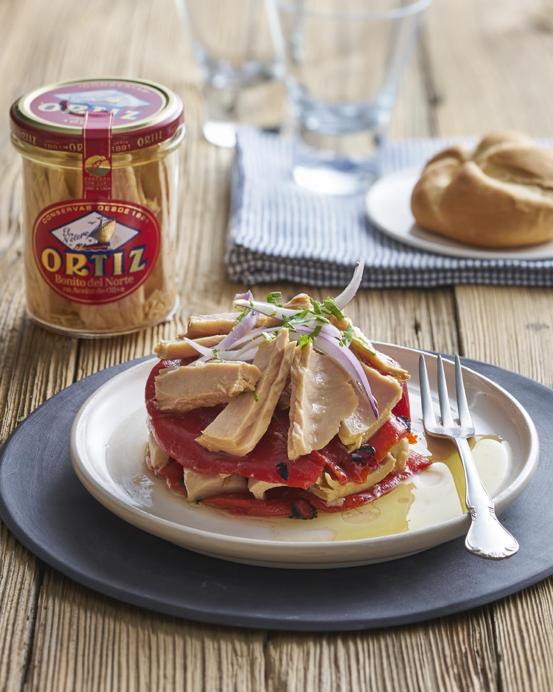 Ortiz - Ortiz Tuna Bonito del Norte en frasco de aceite de oliva - 7.76 onzas