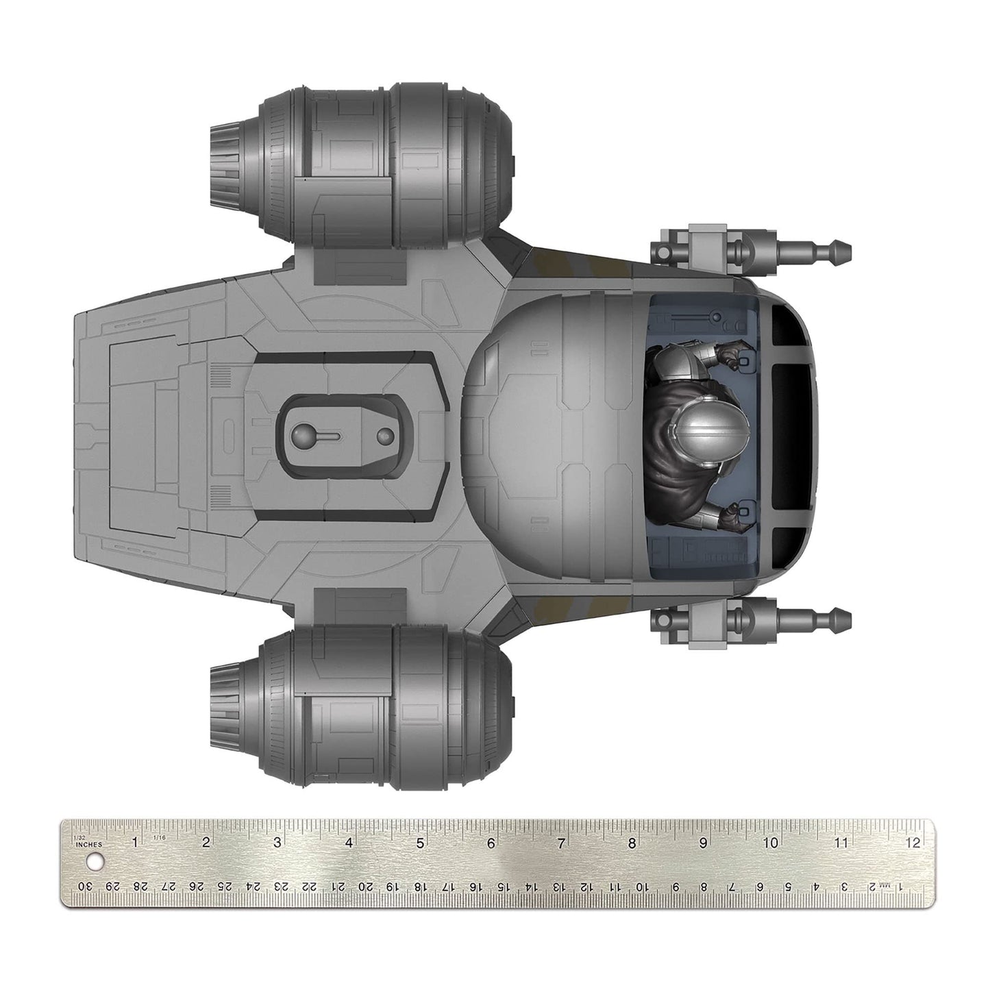 [Actualización 2021] Star Wars Mandalorian & The Child Grogu Baby Yoda Movie – Coche RC de 9 Pulgadas con Control Remoto – Control de Radio de 2.4 GHz