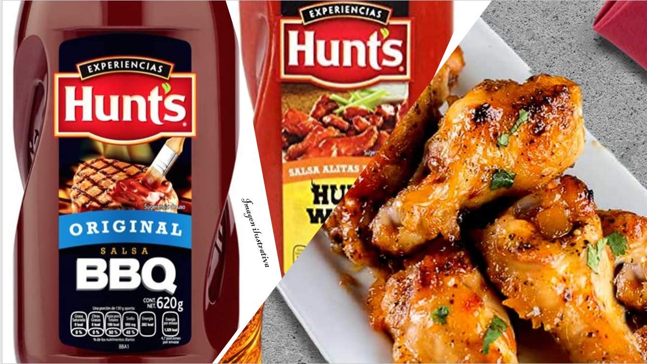 DUO HUNT´S Salsa Barbecue de 620g y Salsa para Alitas Bravas de 550g.