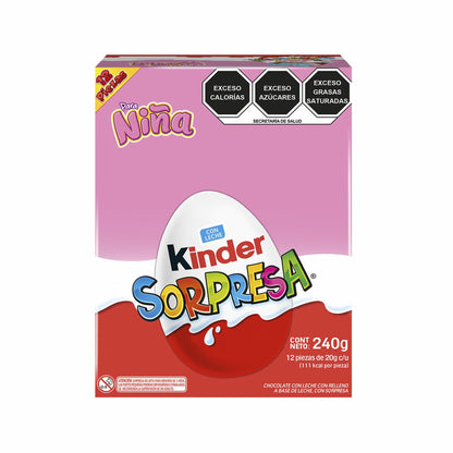 Kinder - Kinder Chocolate Sorpresa Para Niña - 12 Piezas