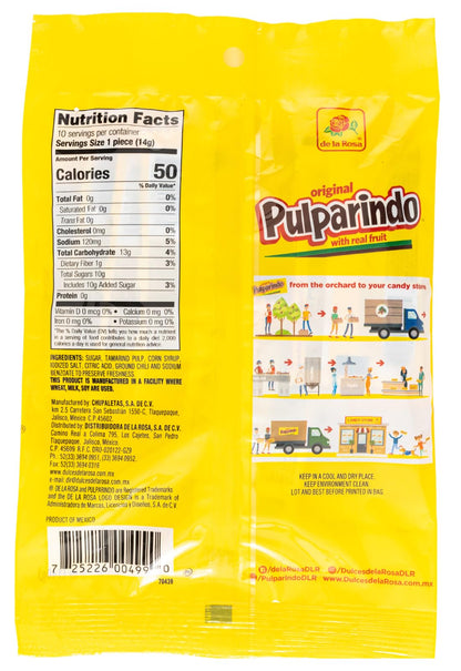 De La Rosa Pulparindots Chamoy - 20 Paquetes De 30 Gramos Cada Uno, 600 Gramos total