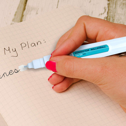 Corrector Escolar Líquido Tipo Rollerball 1.0 mm Punto Rodante 8 ml Blanco 12 Piezas Zebra México