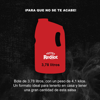 Frank's RedHot - FRANK'S REDHOT ORIGINAL 3.8 L (4 kg) - Salsa para alitas, Salsa Picante, Mezcla de Chiles de Cayena, Sabor y Calor a las Comidas, Ingredientes Naturales