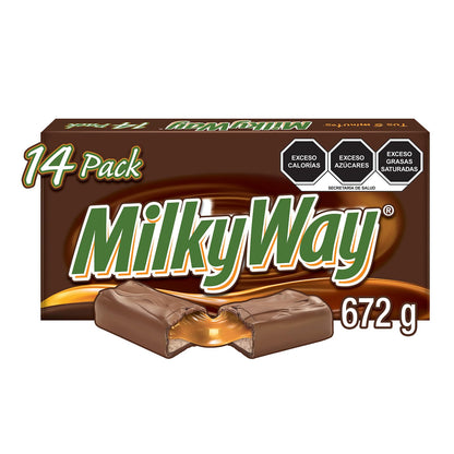 Milky Way - Chocolate Milky Way 14 barras de 48g c/u, 672g total.