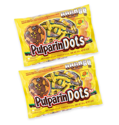 De la Rosa - De la Rosa Pulparindots bolitas confitadas con relleno de pulparindo - 2 Bolsas con 70 paquetes c/u