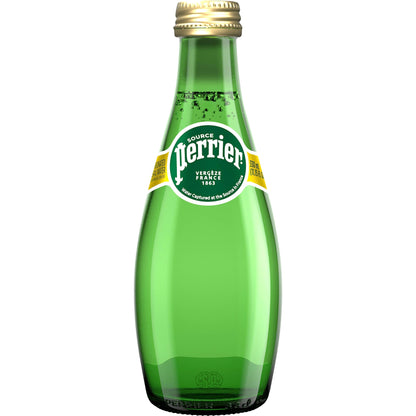 Perrier Agua mineral carbonatada, 11.15 onzas líquidas Botellas de vidrio (4 unidades)