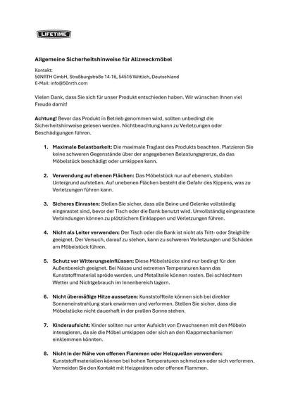 Lifetime 25011 Mesa Plegable, 6 Pies