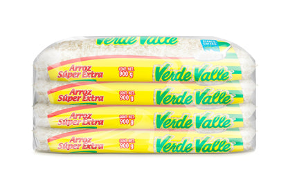 Verde Valle 4 Pack Arroz Súper Extra - 900 g