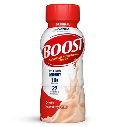 BOOST Original Nutritional Drink, Creamy Strawberry, 8 fl oz (Pack of 24)