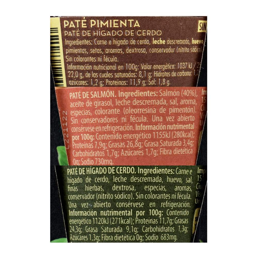 Paté Casa Tarradellas 3 Frascos de 125 g + 1 Cubrebocas lavable High Performance 3 Capas
