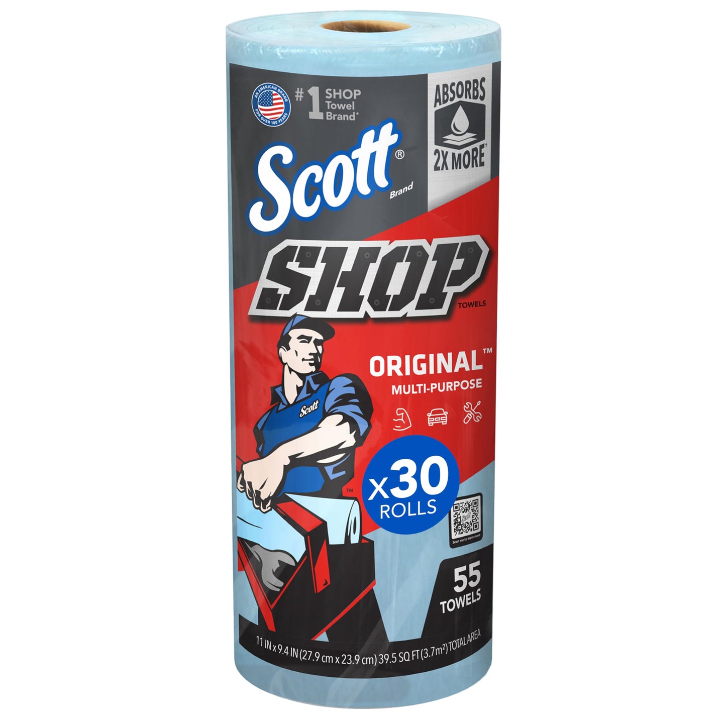 Kimberly-Clark Scott (75130) - Toallas para taller, Azul, 30 Rolls