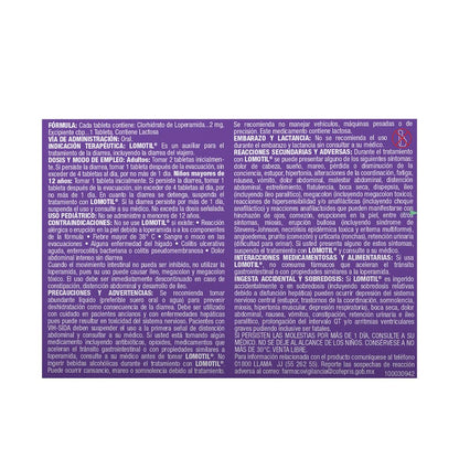 Lomotil - Antidiarréico LOMOTIL 2 paquetes de 8 Tabletas 2 mg, 16 unidad