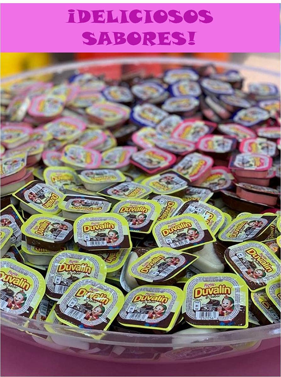 Surtido Duvalín, 4 Cajas De Sabores: 12 Duvalines Avellana, Fresa, Vainilla y Cajeta. 18 Duvalines Avellana y Vainilla, 18 Duvalines Avellan, Fresa y Vainilla, 18 Duvalines Fresa y Vainilla, Candy para Snack