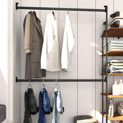 PLAYCON Clóset ? Lisboa. Clóset, Ropero Armable, Mueble Armable para Ropa, Organizador para Ropa con 7 Entrepaños y 3 Barras para Colgar