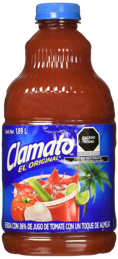 Clamato Jugo de Tomate con Almeja, 1.89 litros