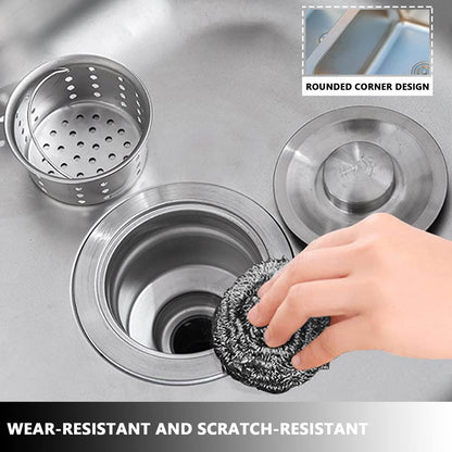 Fregadero de un solo tazón Fregadero de acero inoxidable Estación de lavado de manos independiente Fregaderos de preparación para interiores y exteriores con escurridor y grifo, plateado