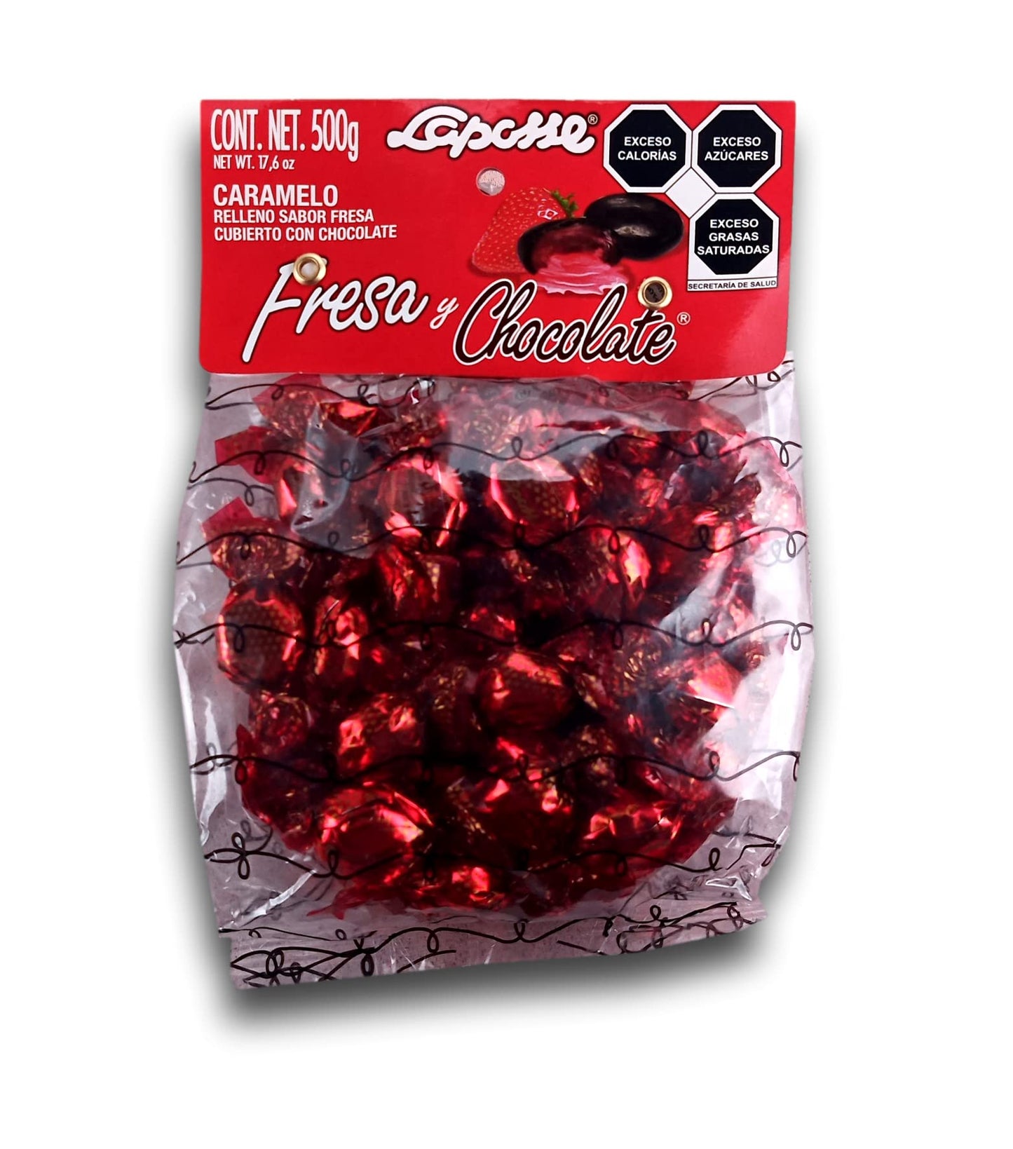 CARAMELO LAPOSSE FRESA CHOCOLATE (FRESA Y CHOCOLATE, 500GR)