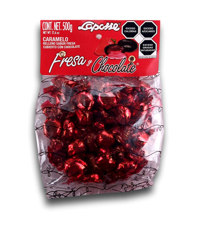 CARAMELO LAPOSSE FRESA CHOCOLATE (FRESA Y CHOCOLATE, 500GR)