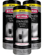 Weiman Stainless Steel Cleaner Wipes (3 Pack) Removes Fingerprints, Residue, Water Marks and Grease from Appliances - Works Great on Refrigerators, Dishwashers, Ovens, and Grills