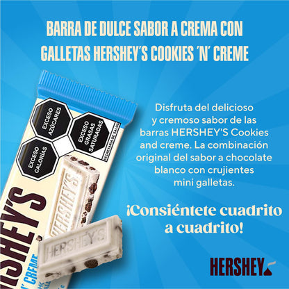 HERSHEY'S VARIETY PACK - Barras de Chocolate, Pack 16, 8 Chocolate Blanco con Galletas, 2 Chocolate Amargo, 2 Chocolate con Leche y Almendras, 4 Chocolate con Leche, 16x27 g