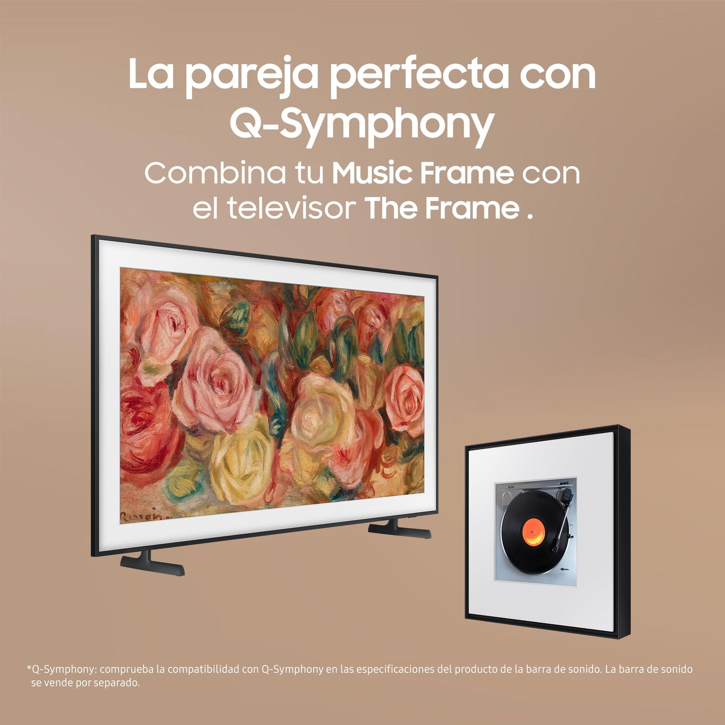 Samsung Music Frame Speaker HW-LS60D/ZF, Wireless Music Streaming, Dolby Atmos 3D, Frame Design con Fondo Personalizable, Wide Sweet Spot, Alexa Integrado, Compatible con Google Home y AirPlay