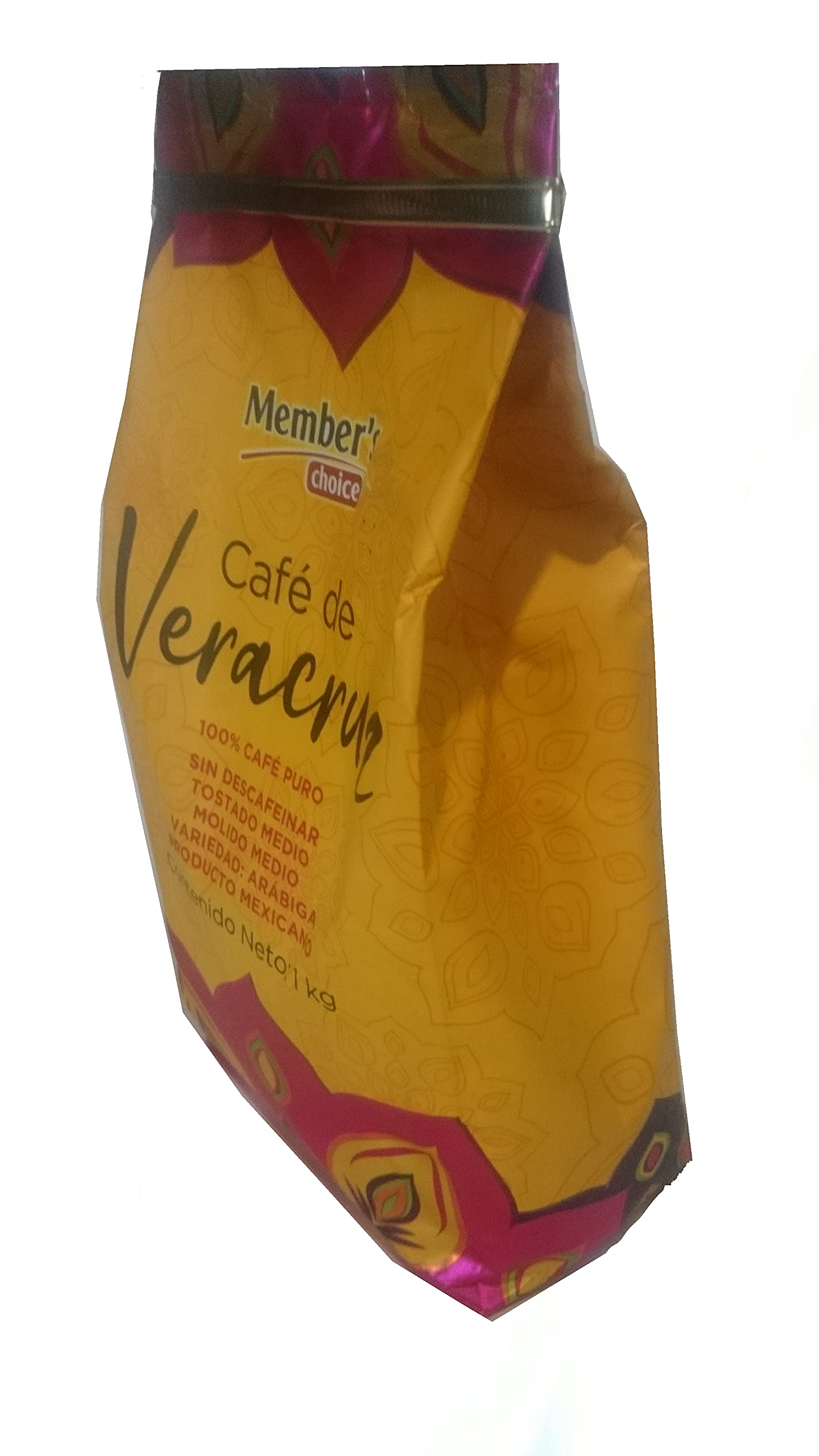 Member's Choice - Café de VERACRUZ tostado y molido medio Member´s Choice 100% café puro mexicano variedad Arábiga contenido neto1kg