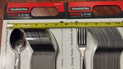 Tramontina Pro Line 36 Dinner Forks Commercial Grade Stainless Steel + 36 Spoon