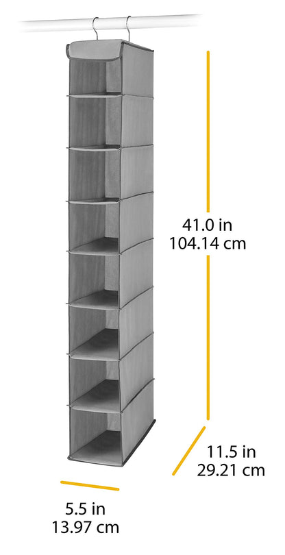 Whitmor - Bolsa de almacenamiento para debajo de la cama, color gris, gris, 8 Shelf, 1