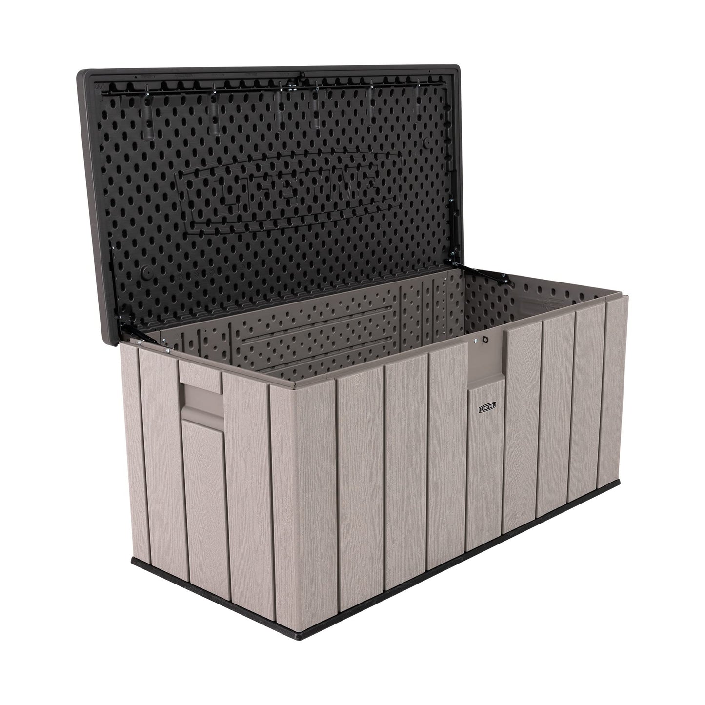 LIFETIME - Caja de almacenamiento para exteriores de 150 galones, tapa gris