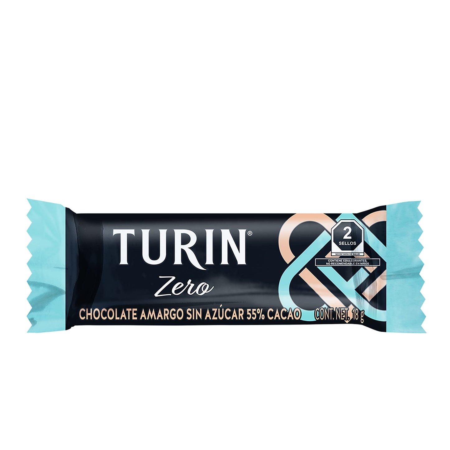 Turin - Chocolate Turin Zero sin azúcar 84 kcal c/u, 18 barras -324g