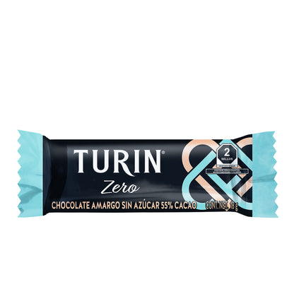 Turin chocolate Zero sin azúcar 84 kcal c/u, 18 barras -324g