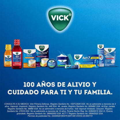 Vicks - Vick 44 Jarabe Expectorante sabor a miel de abeja, mentol y eucalipto 240 ml