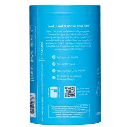 Vital Proteins Péptidos de colágeno – pasto criado, alimentado con pasto, respetuoso con paleo, sin gluten, solo ingrediente (24 oz)