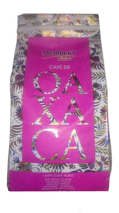 Member's Choice - Café de OAXACA tostado y molido medio Member´s Choice 100% café puro mexicano variedad Arábiga contenido neto1kg