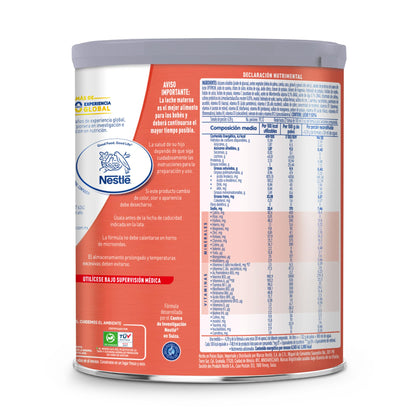 Nestlé Baby & Me - NAN, Fórmula infantil NAN Sin Lactosa, a partir del nacimiento, 1 lata de 400g, 400 gramos