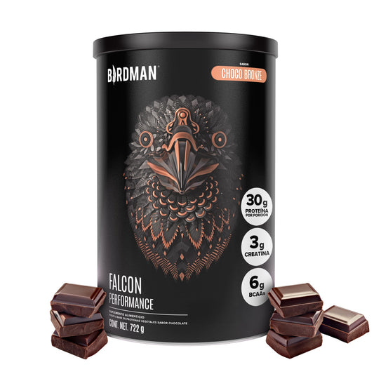 Birdman Falcon Performance Proteina Premium Alto Rendimiento En Polvo, 30gr proteina y 3gr Creatina por porción, Sin Inflamacion, Sin Acne