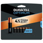 Duracell Optimum 1.5V Alkaline AAA Batteries, Convenient, Resealable Package