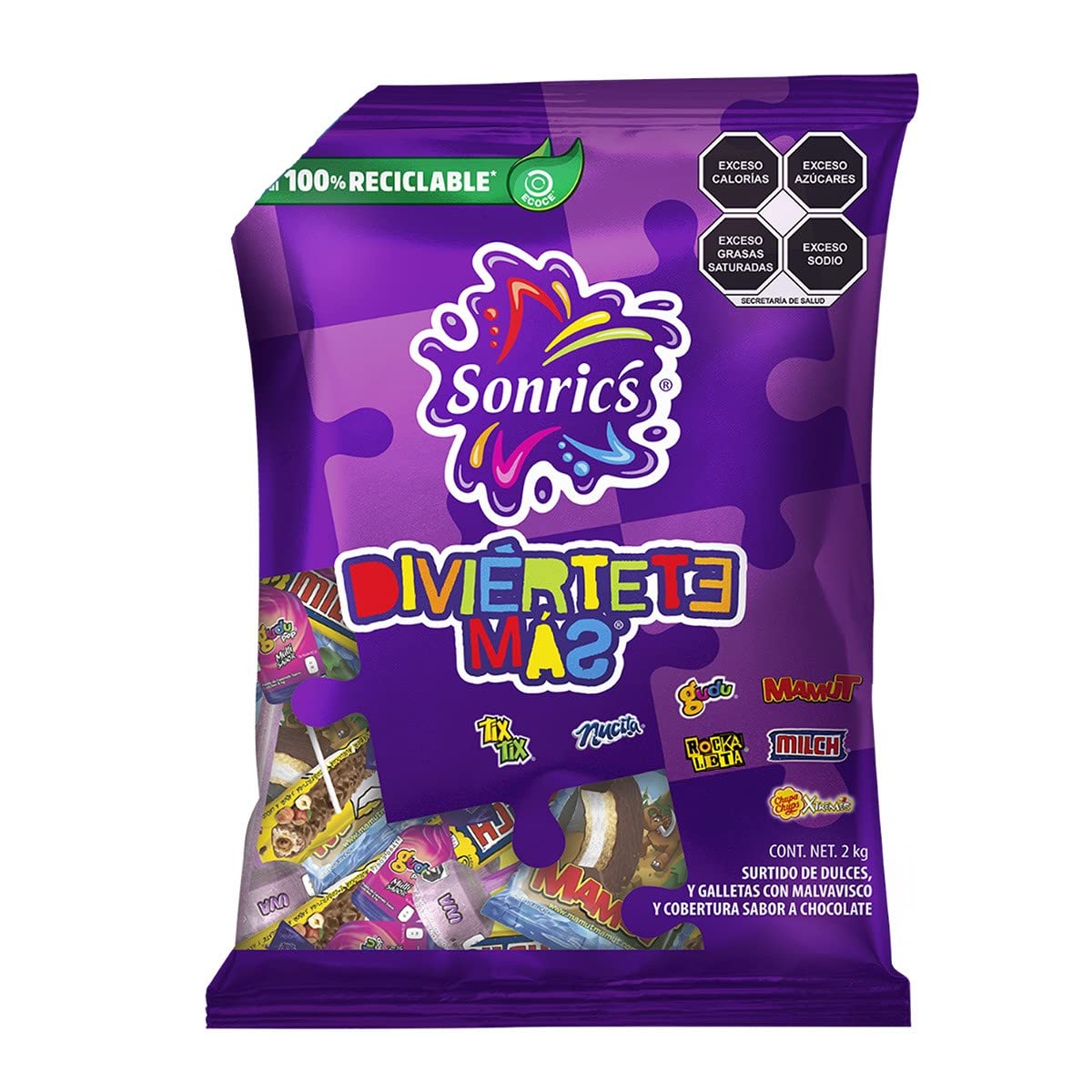 Surtido De Dulces Sonrics Mamut Tixtix Rockaleta Mix 2 kg