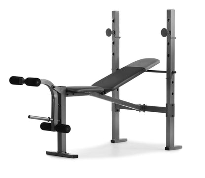 Weider - Weider XR 6.1 Banco de pesas multiposición con desarrollador de piernas y tabla de ejercicios