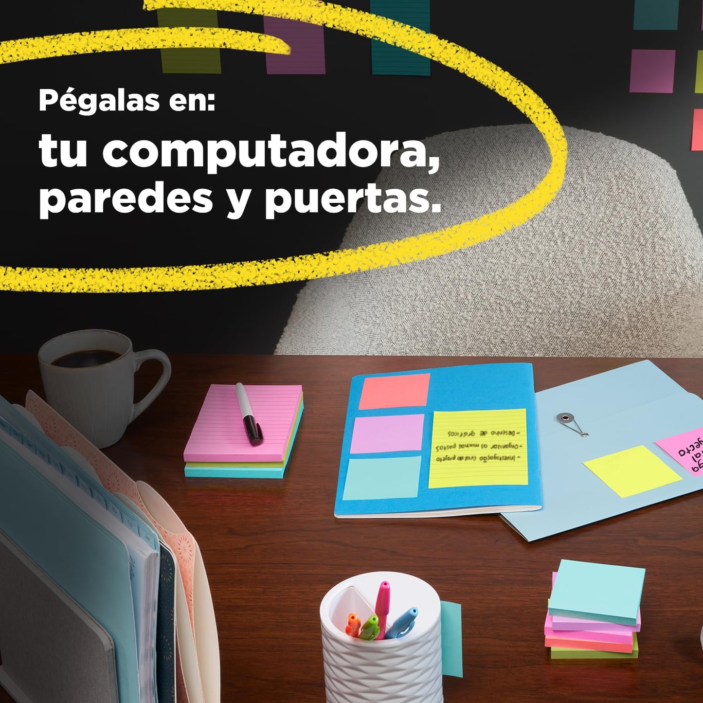 Post-it - 3M Post-it Neon Ultra Notas (Modelo 654)