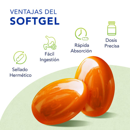 Naturagel Vitamina D3 - Suplemento Alimenticio para la Salud General - 200 Softgels de 500 mg