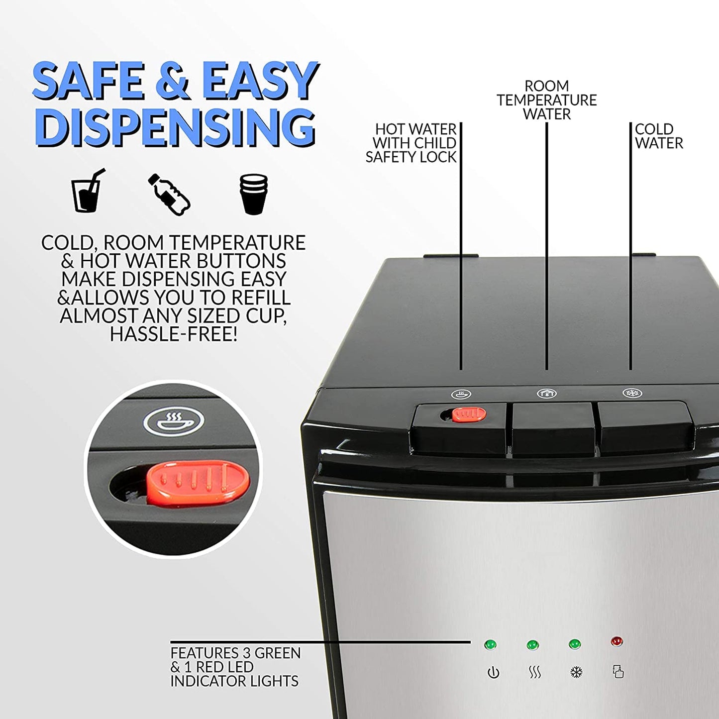 Members Choice - Dispensador de Agua Kool Factory Silver