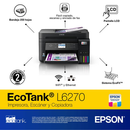 Epson Ecotank Impresora Multifuncional a Color L6270
