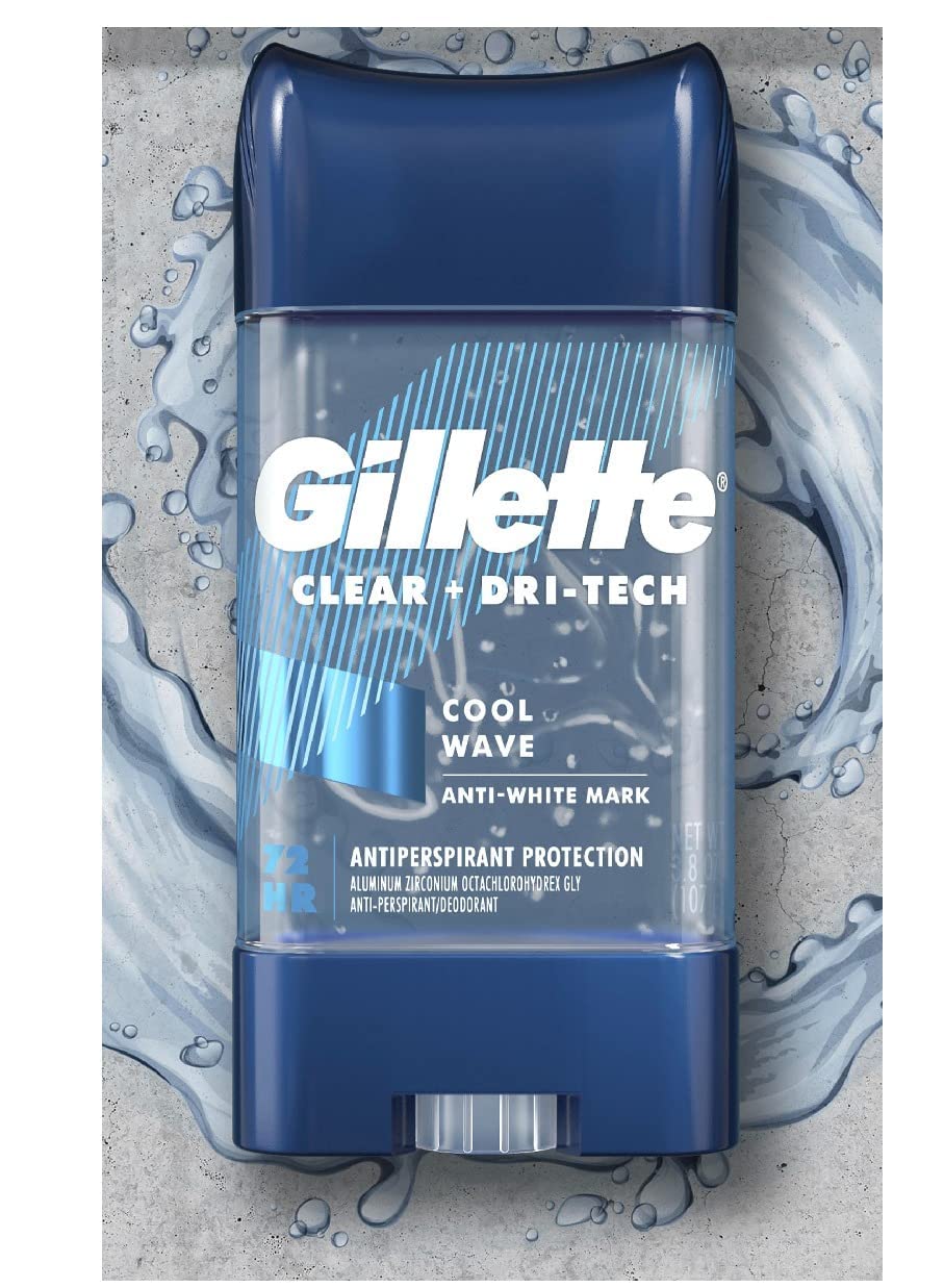 Gillette Endurance Clear Gel desodorante, Cool Wave (4.5 oz, 5 paquetes). ES