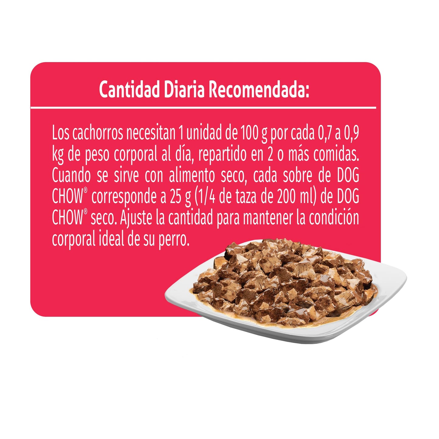 Dog Chow Alimento Húmedo Cachorros Pollo, Paquete con 20 Pzas de 100g