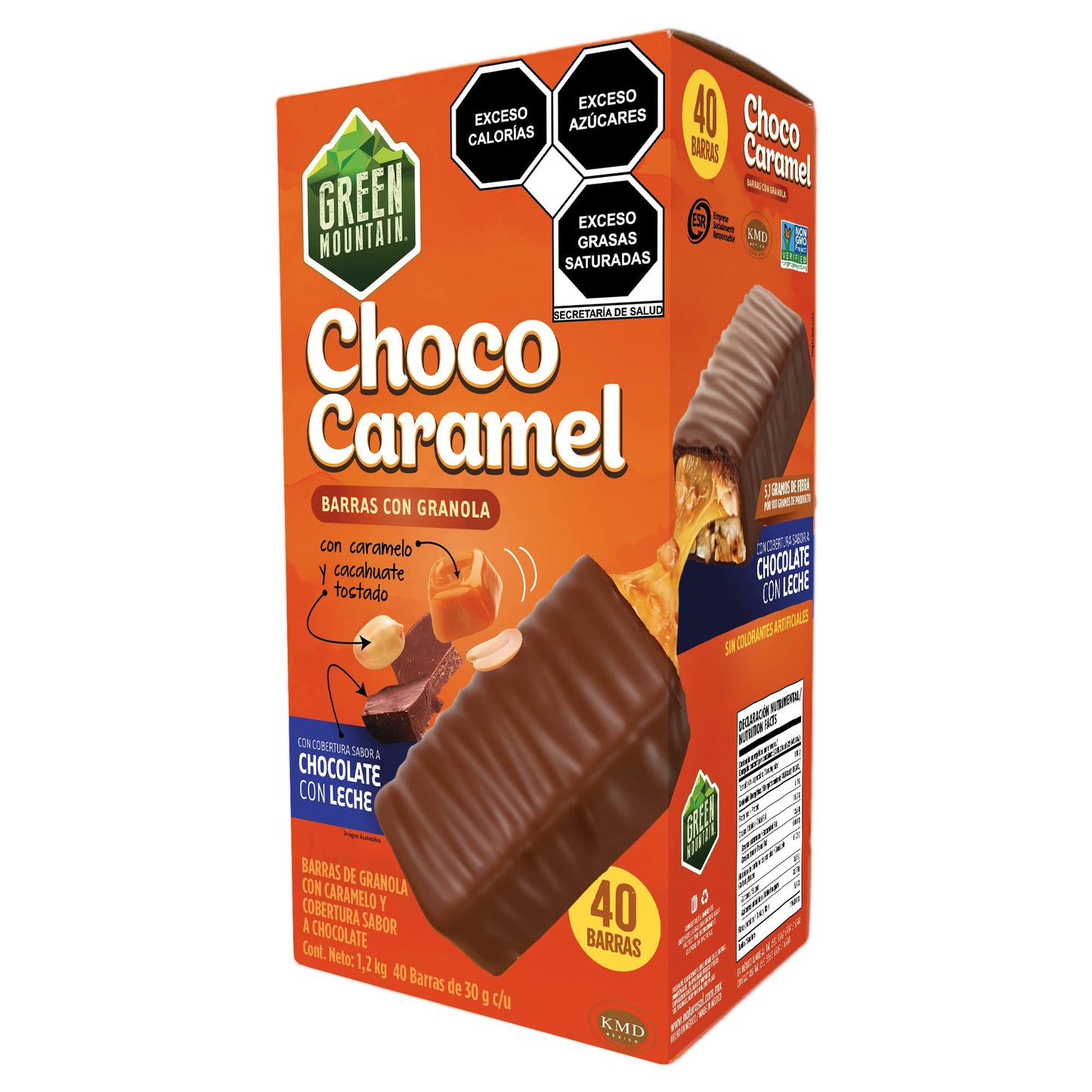 Barra Choco caramel 40 pzas Green Mountain